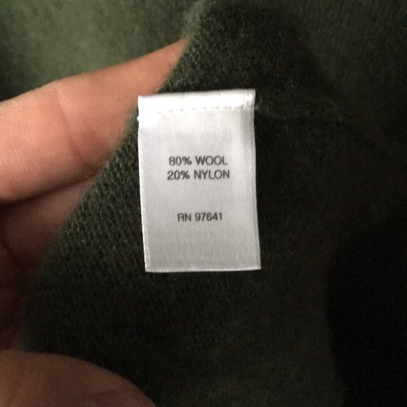 Hunter green wool dress with pockets - Picture 5 of 5